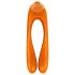 Satisfyer Candy Cane - oplaadbare, waterdichte dubbele vibrator (oranje)