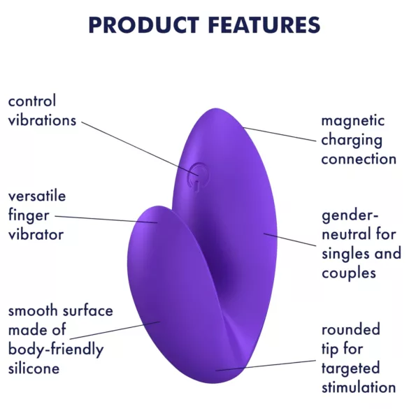 Satisfyer Love Riot - oplaadbare, waterdichte vinger vibrator (paars)