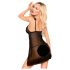 Penthouse After Sunset - doorzichtige babydoll en string (zwart) - L/XL