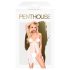 Penthouse Sweet Beast - rozen babydoll set (wit)