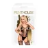 Penthouse Love Bud - lingerie set - open kant netstof - zwart - XL