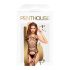 Penthouse Fatal Look - lingerie set - zwart - netstof - XL