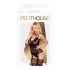 Penthouse Hottie - kanten, bandjes en netstof set (zwart)