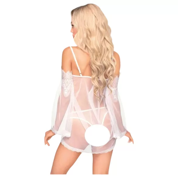 Penthouse - lingerieset met kant en off-shoulder - wit - L/XL
