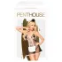 Penthouse Teaser - lingerie set - 3-delig kamermeisje kostuum - zwart wit - L/XL