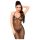 /Penthouse Love on Fire - lange, glanzende, doorzichtige jurk met string (zwart) - M/L