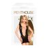Penthouse Flame on the Rock - zwart mini-jurkje met netdetails - XL
