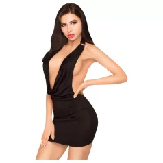 Penthouse - jurk met halternek en string - zwart - M/L