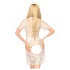 Penthouse Poison Cookie - kanten jurk en string met haarsieraad (wit) - L/XL