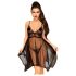 Penthouse Naughty Doll - kanten jurkje en string (zwart)