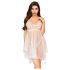 Penthouse Naughty Doll - kanten jurkje en string (wit)