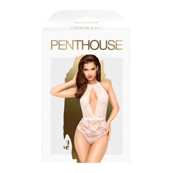 Penthouse Toxic Powder - body met halternek - wit - M/L