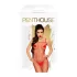 Penthouse - catsuit - open kruis - netstof rood - XL