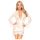 Penthouse Hypnotic Power - kanten korte mantel en string (wit) - XL