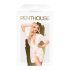 Penthouse Hypnotic Power - kanten korte mantel en string (wit) - XL