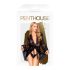 Penthouse Hypnotic Power - kanten korte kimono en string (zwart)