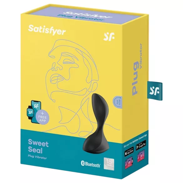 Satisfyer Sweet Seal - App-gestuurde anale vibrator (zwart)