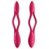 Satisfyer Elastic Joy - oplaadbare, flexibele duo vibrator (rood)