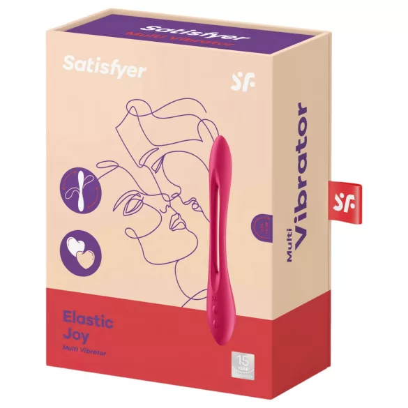 Satisfyer Elastic Joy - vibrerend duo speeltje - flexibel oplaadbaar - rood