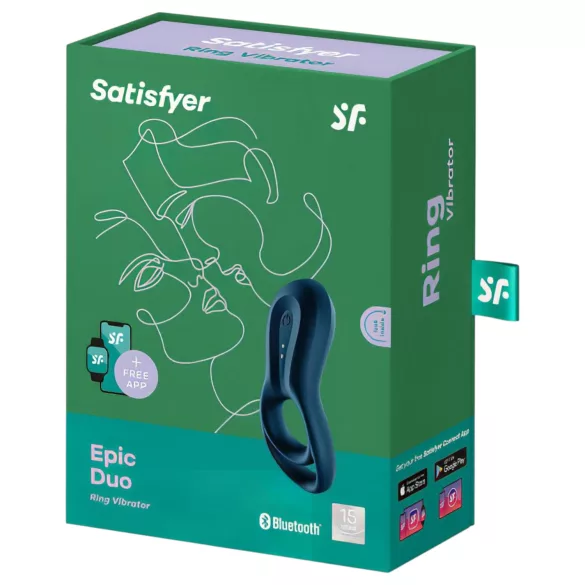 Satisfyer Epic Duo - App-gestuurde vibrerende penisring voor mannen (zwart)