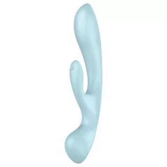   Satisfyer Triple Oh - oplaadbare vibrator met clitorisstimulator (blauw)