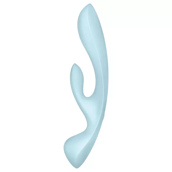 Satisfyer Triple Oh - oplaadbare vibrator met clitorisstimulator (blauw)