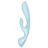 Satisfyer Triple Oh - Oplaadbare Vibrator met Clitorisstimulator (Blauw)