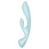 Satisfyer Triple Oh - oplaadbare vibrator met clitorisstimulator (blauw)