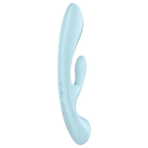 Satisfyer Triple Oh - vibrator met clitorisstimulator - oplaadbaar - blauw