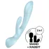 Satisfyer Triple Oh - oplaadbare vibrator met clitorisstimulator (blauw)