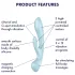 Satisfyer Triple Oh - oplaadbare vibrator met clitorisstimulator (blauw)