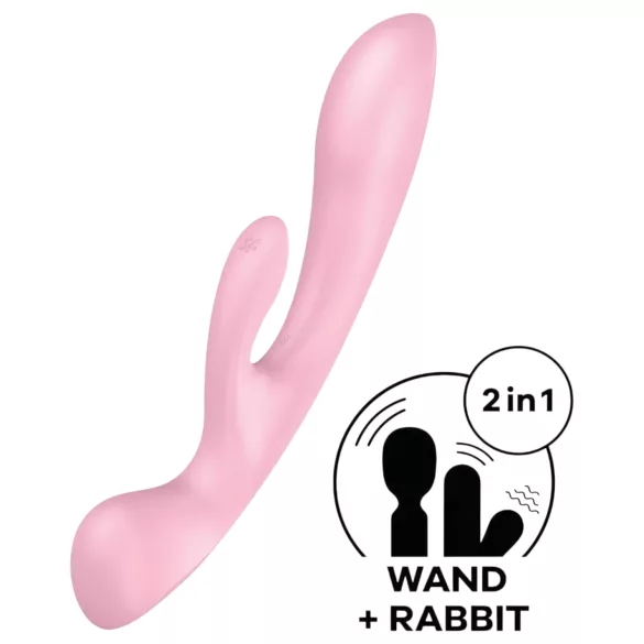Satisfyer Triple Oh - vibrator met clitorisstimulator - oplaadbaar - roze