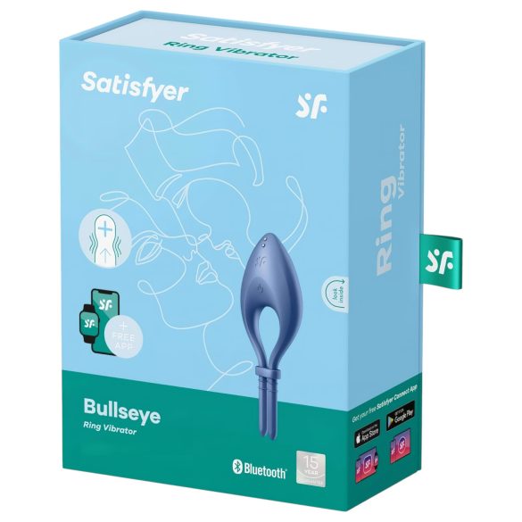 Satisfyer Bullseye - vibrerende penisring - blauw - oplaadbaar