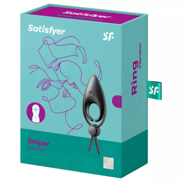 Satisfyer Sniper - oplaadbare, vibrerende penisring (zwart)
