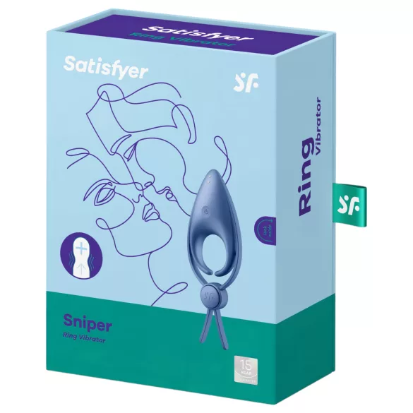 Satisfyer Sniper - vibrerende oplaadbare penisring - blauw