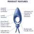 Satisfyer Sniper - oplaadbare vibrerende penisring (blauw)