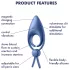 Satisfyer Sniper - vibrerende oplaadbare penisring - blauw