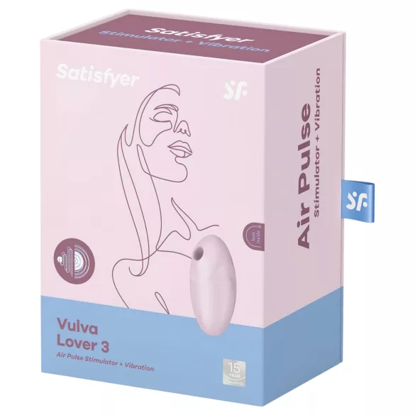 Satisfyer Vulva Lover 3 - oplaadbare, luchtdruk‑clitorisstimulator (roze)