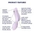 Satisfyer Curvy Trinity 2 - 2in1 luchtdrukvibrator (paars)