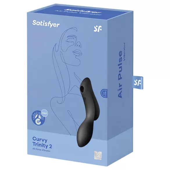 Satisfyer Curvy Trinity 2 - luchtdruk 2-in-1 vibrator (zwart)