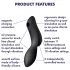 Satisfyer Curvy Trinity 2 - luchtdruk 2-in-1 vibrator (zwart)