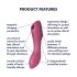 Satisfyer Curvy Trinity 3 - luchtdrukspeeltje en vibrator 2-in-1 (rood)