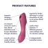 Satisfyer Curvy Trinity 3 - luchtdruk vibrator en stimulator - rood