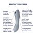 Satisfyer Curvy Trinity 3 - 2-in-1 luchtdruk vibrator (grijs)