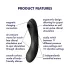Satisfyer Curvy Trinity 4 - luchtdruk vibrator en stimulator - zwart