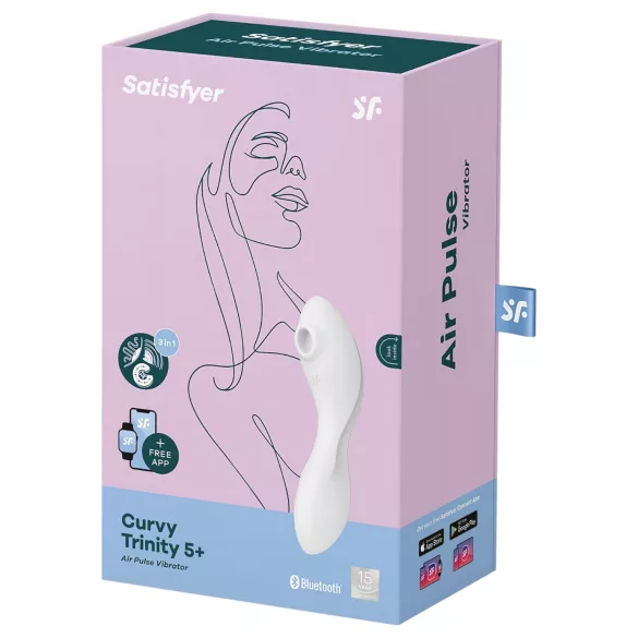 Satisfyer Curvy Trinity 5+ - App-gestuurde 2-in-1 vibrator (wit)