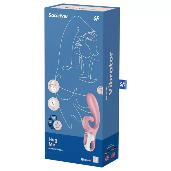 Satisfyer Hug Me - App-gestuurde vibrator met clitorisstimulator (roze)