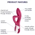 Satisfyer Embrace Me - oplaadbare, met clitorisstimulator uitgeruste vibrator (rood)