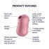 Satisfyer Cotton Candy - luchtdruk clitorisstimulator (koraal)