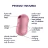 Satisfyer - luchtdruk clitoris vibrator - katoen snoep - koraal